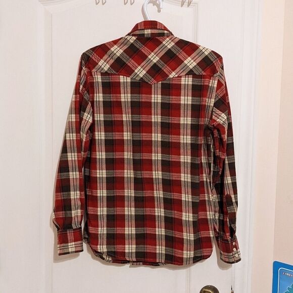 Lucky BRAND Plaid flannel button down shirt size XS @G - Picture 3 of 8